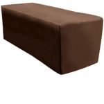 Eurmax 6 Ft Rectangular Fitted Polyester Table Cover Wedding Party Event Tablecloth (Brown)