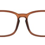 TIJN Unisex Non-Prescription Eyeglasses Glasses Clear Lens Square Eyewear Vintage Brown Frame