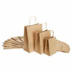 GSSUSA 5x3x8&8×4.75×10&10x5x13-50Pcs Each Size – Halulu Brown Kraft Paper Bags, Shopping, Mechandise, Party, Gift Bags – Total 150Pcs
