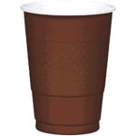 Chocolate Brown Plastic Cups | 16 oz. | Pack of 20 | Party Supply