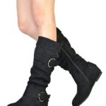 DREAM PAIRS Women’s Knee High Low Hidden Wedge Boots