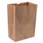 Duro Heavy Duty Kraft Brown Paper Barrel Sack Bag, 57 Lbs Basis Weight, 12 x 7 x 17, 100 Ct/Pack