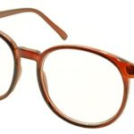 FancyG Retro Vintage Inspired Classic Nerd Round Clear Lens Glasses Eyewear – Brown