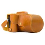 MegaGear Canon EOS Rebel T6s, 760D, 8000D (18-55 mm) Ever Ready Leather Camera Case and Strap, with Battery Access – Light Brown – MG1186