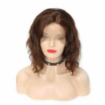 Body Lace Front Wigs Human Hair with Baby Hair Pre Plucked Natural Hairline Wigs Showjarlly 150% Density Virgin Hair Wigs (8″ Bob human hair wig, Light Brown)