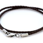 Bico 2mm (0.08 inch) Brown Braided Necklace (CL12 Brown)