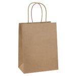 Shopping Bags 8×4.75×10.5″ 100Pcs BagDream Gift Bags,Party Bags,Cub, Paper Bags, Kraft Bags, Retail Bags, Brown Paper Bags with Handles