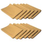 TableLinensforLess 17 x 17-Inch Cloth Napkin – 12 Pack (Light Brown Camel)