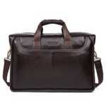 BOSTANTEN Leather Lawyers Briefcase Laptop Messenger Business Bags for Men Brown