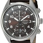 Seiko Men’s SNN241 Stainless Steel Watch with Brown Leather Band