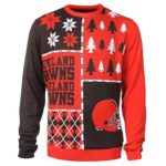 Cleveland Browns Busy Block Ugly Sweater Large