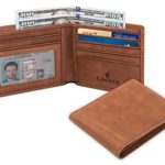 Lositto RFID Blocking Genuine Leather Wallet for Men-Excellent as Travel Bifold (Desert brown-Crazy horse leather)