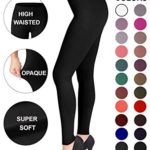 Satina High Waisted Leggings – 25 Colors – Super Soft Full Length Opaque Slim