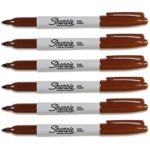 Sharpie Fine Point Brown Original Permanent Marker (6-Each)