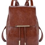 COOFIT Leather Backpack Purse Casual Daypack Backpacks for women Brown(Synthetic Leather)
