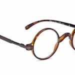 Vintage Round Reading Glasses Professor Readers (Brown Tortoise, 1.75)