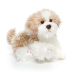 DEMDACO Small Maltipoo Dog Curly Light Brown White Children’s Plush Stuffed Animal Toy