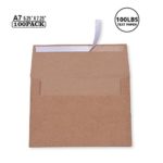 100 Pack A7 Brown Kraft Paper Invitation 5 x 7 Envelopes – Quick Self Seal for 5×7 Cards| Perfect for Weddings, Invitations, Baby Shower| Stationery for General, Office | 5.25 x 7.25 Inches
