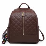 Faux Leather Backpack Purse for Women, XB Waterproof Purse Fashion Backpack New Version 2018 (Brown)