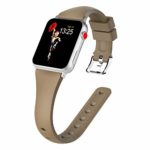Panrock Apple Watch Bands 38mm 40mm 42mm 44mm,Soft Silicone Sport Band Replacement iwatch Band Wristband for Apple Watch Series1/2/3/4,Hermes, Nike+, Edition (Light Brown,38mm)