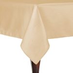 Ultimate Textile Reversible Shantung Satin – Majestic 60 x 120-Inch Rectangular Tablecloth Camel Light Brown
