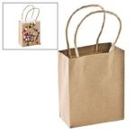 Small Kraft Bags, 5.75 Inch x 4.5 Inch Brown Craft Bags, 12 Count