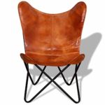 SR Leather Living Room Chairs Cover-Butterfly Chair Brown Cover-Handmade Genuine Leather Cover (Only Cover)