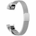 Oitom for Fitbit Alta HR Accessory Band and for Fitbit alta Band, (2 Size) Large 6.7″-9.3″ Small 5.1″-6.7″ (8 Color) Silver Black Rose Gold Pink Blue Brown Rainbow (Small 5.1″-6.7″ Silver)
