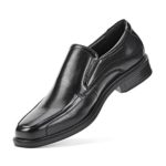 SEMANS Men’s Black Dress Shoes Loafer – Stylish Bicycle Toe Leather Slip-On