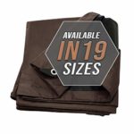 Tarp Cover Brown/Black Heavy Duty 20’X30′ Thick Material, Waterproof, Great for Tarpaulin Canopy Tent, Boat, RV Or Pool Cover (20X30 Heavy Duty Poly Tarp Brown/Black)