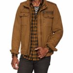 Levi’s Men’s Washed Cotton Two Pocket Military Jacket, Workers Brown, Large