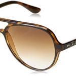 Ray-Ban Unisex Adult CATS 5000 Aviator Sunglasses in Light Havana Crystal Brown Gradient RB4125 710/51 59