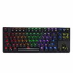 RK Royal KLUDGE Sink87G Wired/Wireless 2.4G RGB LED Backlight Mechanical Gaming Keyboard for Desktop, MacBook, Notebook, PC, Laptop, Computer, Brown Switch