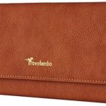 Travelambo Womens Wallet Faux Leather RFID Blocking Purse Credit Card Clutch (Brown 830)