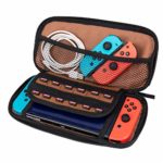 NiceEbag Nintendo Switch Carrying Case Deluxe Travel Case with 12 Game Cartridges Protective Hard Shell Game Traveler Carrying Case Pouch for Nintendo Switch Console & Accessories,Brown