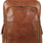 Leather Backpack Rucksack School Bag Unisex Matt Brown – Time Resistance