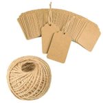 250 PCS Paper Tags Gift Favor Tag with 100 Feet Hang String