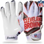NFL Cleveland Browns Youth Receiver Gloves,White,Medium