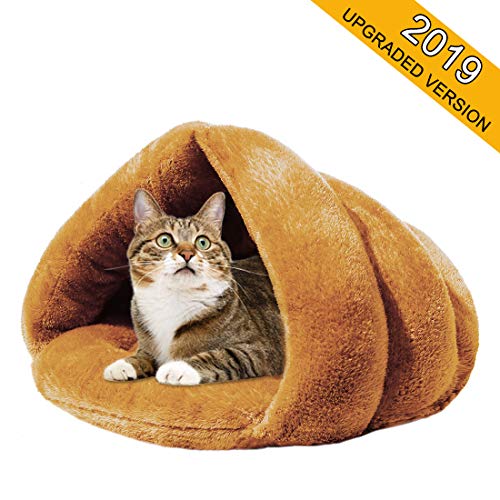 Mojonnie Soft Warm Cat Bed for Winter Cat Tent SelfWarming Sleeping