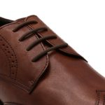 INMAKER No Tie Dress Shoe Laces for Men, Waxed Thin Oxford Round Shoelaces Brown