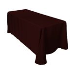 Gee Di Moda Rectangle Tablecloth – 90 x 132″ Inch – Chocolate Rectangular Table Cloth for 6 Foot Table in Washable Polyester – Great for Buffet Table, Parties, Holiday Dinner, Wedding & More