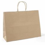 GSSUSA Brown Kraft Paper Gift Bags 16x6x12″ 50pcs Handle Shopping Gift Merchandise Carry Retail Bags
