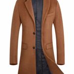 APTRO Men’s Winter Quality Wool Trench Coat Above Knee Overcoat 1702 Camel XXL