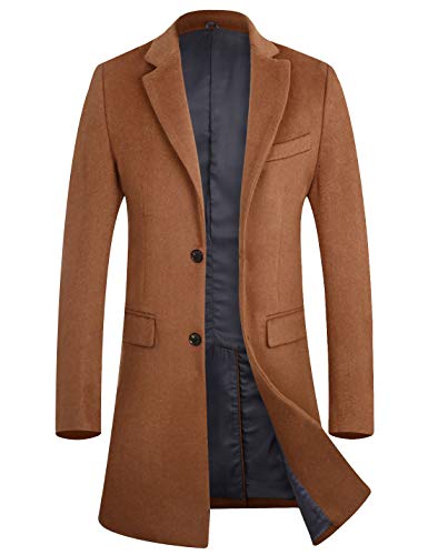 APTRO Men’s Winter Quality Wool Trench Coat Above Knee Overcoat 1702 ...