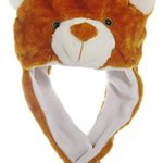 Animal Head Super Soft Plush Childrens Hat – Brown Bear