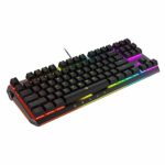 DREVO BladeMaster TE 87K Mechanical Gaming Keyboard Radi RGB Backlit, USB Wired, Programmable Genius Knob, Tactile Quiet Gateron Brown Switch