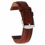 Quick Release Genuine Leather Watch Band 18mm 20mm Replacement Watch Strap 3 Colors