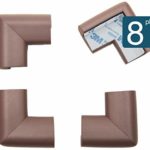 Roving Cove | Baby Proofing Table Corner Guards | Soft Caring Baby Corners | Safe Corner Cushion | Child Safety; Rubber Furniture Bumper Protector | Pre-Taped | 8-Piece Coffee (brown)