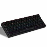 Anne Pro 2 Mechanical Gaming Keyboard 60% True RGB Backlit – Wired/Wireless Bluetooth 4.0 PBT Type-c Up to 8 Hours Extended Battery Life, Full Keys Programmable by Obins (Gateron Red, Black)