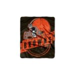 The Northwest Company Officially Licensed NFL Cleveland Browns Grand Stand Plush Raschel Throw Blanket, 50″ x 60″